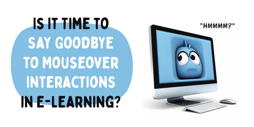 Monitor con volto perplesso e domanda sull’abbandono dell’hover nei corsi e-learning per accessibilità