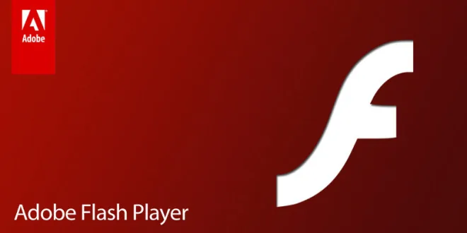 Logo bianco di Adobe Flash Player su sfondo rosso, rappresenta la riproduzione di contenuti eLearning locali