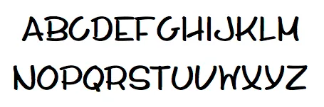 Lettere maiuscole in stile handwriting effetto gesso utili per template lavagna in PowerPoint