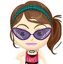Avatar stilizzato di una giovane donna con occhiali da sole e fascia, esempio di user persona per corsi e-learning