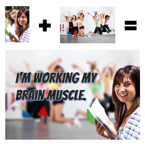 Combinazione di due immagini stock gratuite per creare uno sfondo motivazionale per corsi e-learning