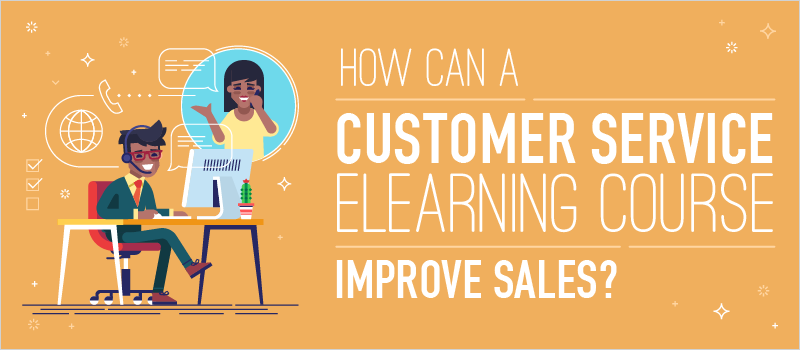 Due persone comunicano tramite computer e telefono, simbolo della formazione e-learning per il customer care e le vendite