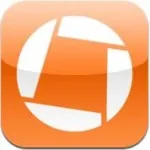 Logo arancione di Genius Scan con icona stilizzata di una lente, app per scannerizzare documenti su dispositivi mobili