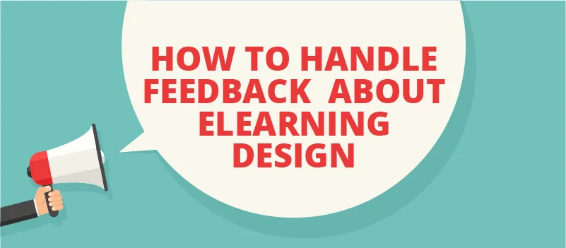 Illustrazione con megafono e testo su come gestire il feedback nella progettazione eLearning