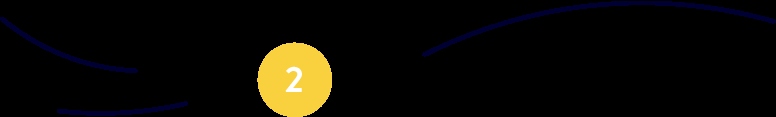 Elemento grafico con cerchio giallo e numero 2 che rappresenta la seconda tappa della storia di Mosaicoelearning