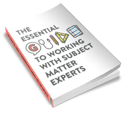 Copertina del libro The Essential Guide to Working with Subject Matter Experts per la collaborazione nei progetti e-learning