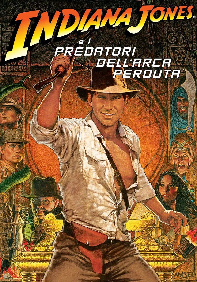Poster illustrato di Indiana Jones e i predatori dell’arca perduta, simbolo di avventura e scoperta nell’e-learning