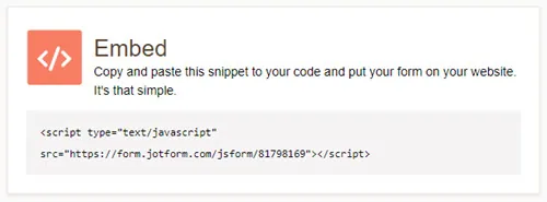 Codice embed di JotForm da inserire in un corso eLearning per raccogliere dati senza LMS