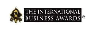 Logo ufficiale The International Business Awards con simbolo Stevie Award su sfondo bianco