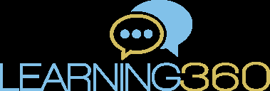 Logo LEARNING360 con due balloon di dialogo che rappresentano comunicazione e formazione digitale