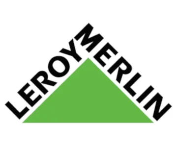 Logo Leroy Merlin con triangolo verde utilizzato per promuovere il Digital Learning Tour