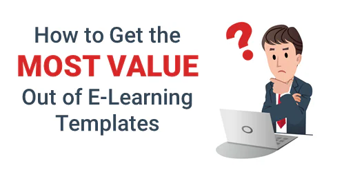 Uomo pensieroso davanti a un laptop con punto interrogativo e testo su come sfruttare i modelli eLearning