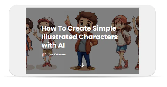 Schermata di un corso microlearning con personaggi illustrati creati tramite intelligenza artificiale e titolo in inglese