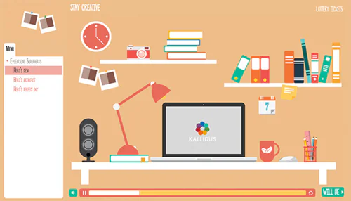Player eLearning illustrato con menu laterale e barra di avanzamento creato in Storyline per navigazione creativa