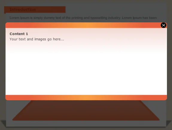 Finestra pop-up interattiva che mostra dettagli aggiuntivi attivata da un grafico a tabella in Articulate Storyline