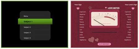 Due esempi di template gratuiti per eLearning: menu interattivo e love meter per Articulate Storyline e PowerPoint
