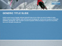 Slide introduttiva del template Mountain Ascent per Articulate Storyline con sfondo montano e area testo personalizzabile