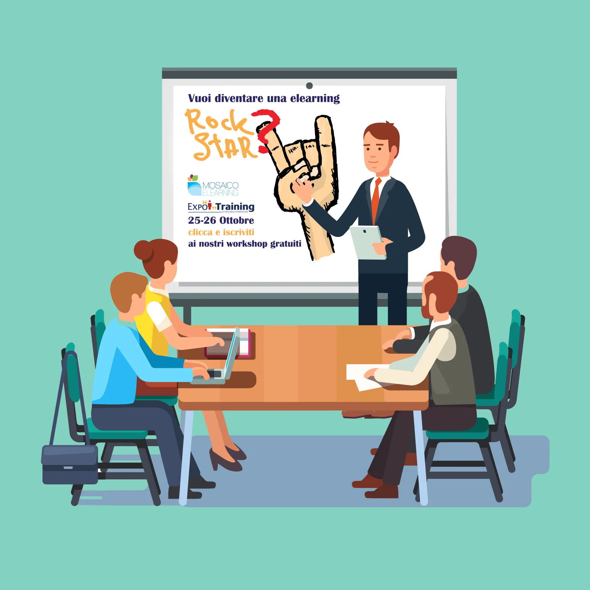 Vuoi diventare una E-learning Rock Star? Iscriviti ai nostri workshop a ExpoTraining 2016